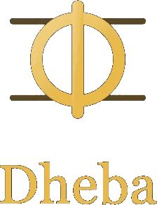 The Dheba mark, a gold coin struck through two ledger rules